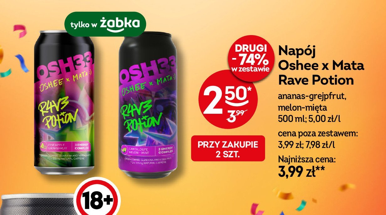 Napój melon-mięta Oshee & mata promocja w Żabka