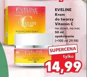 Rozświetlająco-kojący krem do twarzy Eveline vit c energy promocja