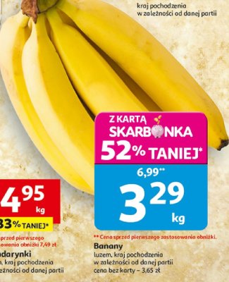 Banany luzem promocja w Auchan