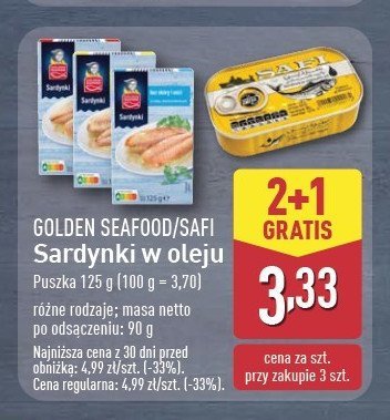 Sardynki w oleju Golden seafood promocja