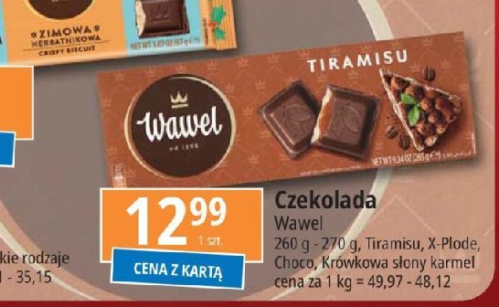 Czekolada WAWEL KRÓWKA SŁONY KARMEL promocja