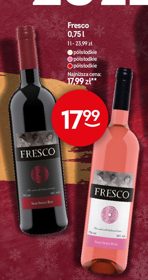 Wino Fresco semi sweet promocja