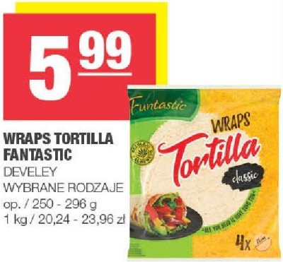 Wraps tortilla fantastic DEVELEY promocja w SPAR