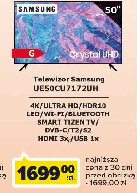 Telewizor led 50'' ue50cu7172uh Samsung promocja