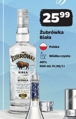 Wódka Żubrówka Biała promocja w Netto