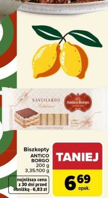 Biszkopty ANTICO BORGO SAVOIARDI promocja w Carrefour Market