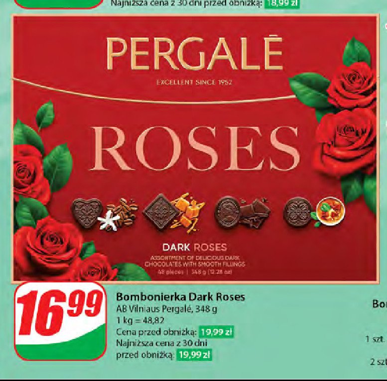 Bombonierka roses Pergale promocja