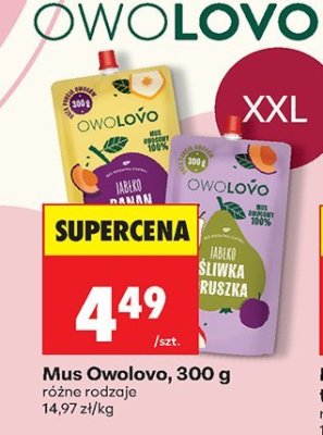 Mus Owolovo różne rodzaje promocja w Biedronka