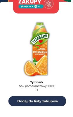 Sok pomarańczowy 100% 1 l promocja w Dino