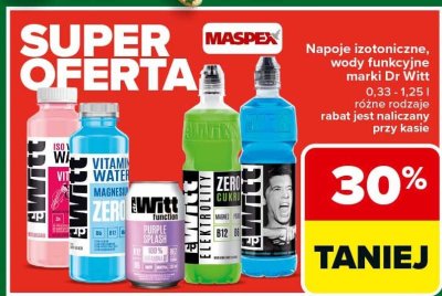 Napój izotoniczny, woda funkcyjna marki Dr Witt różne rodzaje 0,33 - 1,25 l promocja w Carrefour Market