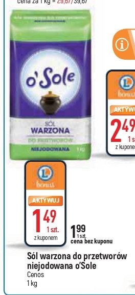 Sól warzona niejodowana O'sole promocja