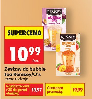 Zestaw do bubble tea Remsey/O's passion fruit promocja w Biedronka