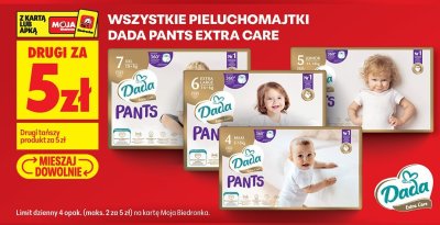 Pieluchomajtki Dada Pants Extra Care rozmiar 4, 5, 6, 7 promocja w Biedronka