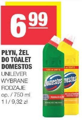Płyn, żel do toalet Domestos Unilever wybrane rodzaje promocja w SPAR