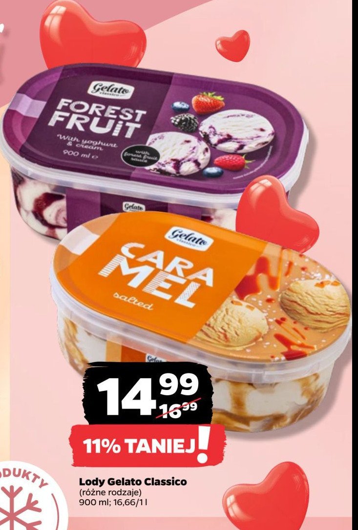 Lody karmel Gelato classico promocja