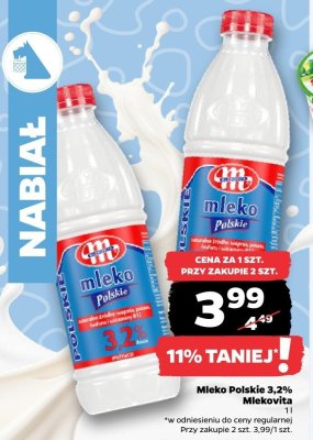 Mleko Polskie 3,2% Mlekovita promocja w Netto