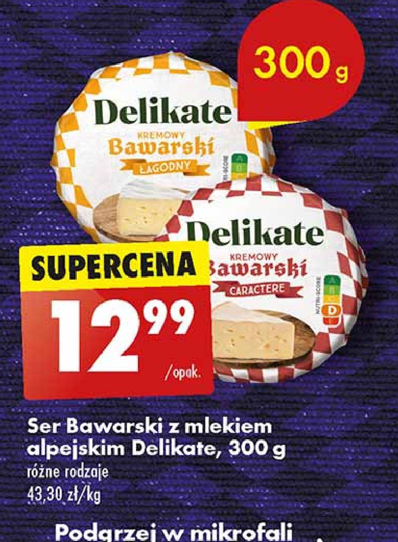 Ser bawarski kremowy caractere Delikate promocja