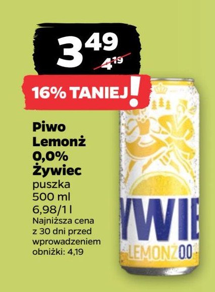 Piwo Żywiec jasne lekkie limonż promocja