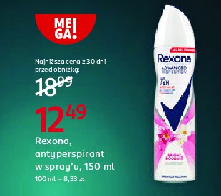 Dezodorant bright bouquet Rexona advanced protection promocja