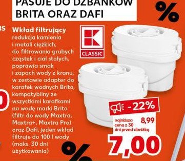 Wkład do dzbanka filtrującego K-classic promocja