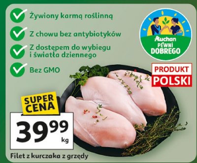 Filet z kurczaka z grzędy promocja w Auchan
