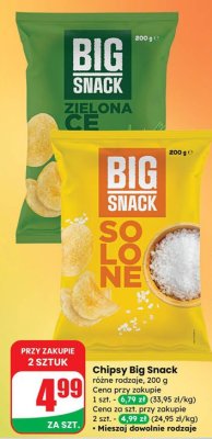 Chipsy Big Snack różne rodzaje promocja w Dino