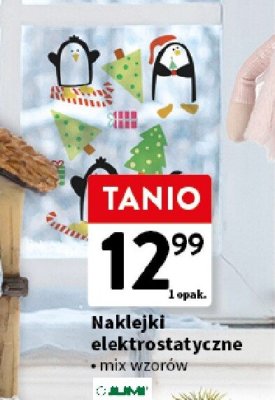 Naklejki elektrostatyczne, mix wzorów promocja w Intermarche