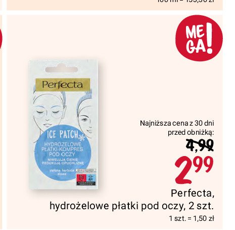 Hydrożelowe płatki kompres pod oczy Perfecta ice patch promocja