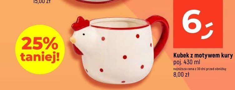 Kubek ceramiczny kura 430 ml promocja