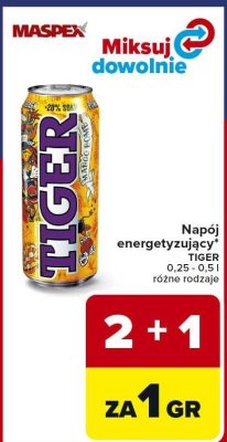 Napój energetyzujący różne rodzaje promocja w Carrefour