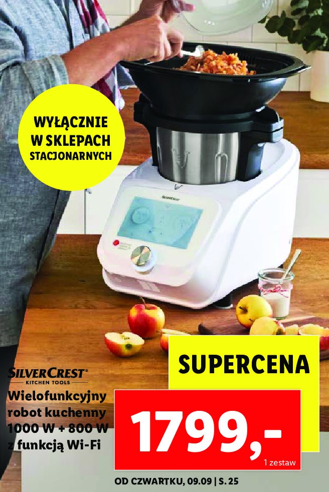 Robot kuchenny z funkcją wifi 1000w + 800w Silvercrest promocja