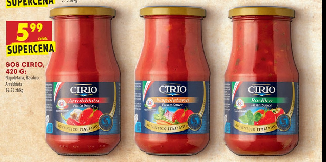 Sos pomidorowy napoletana Cirio promocja