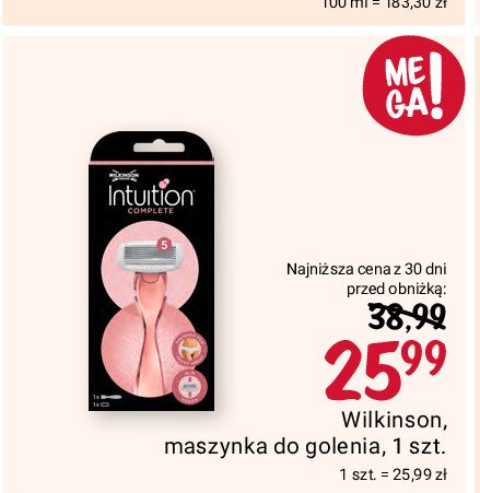 Maszynka do golenia Wilkinson intuition complete promocja