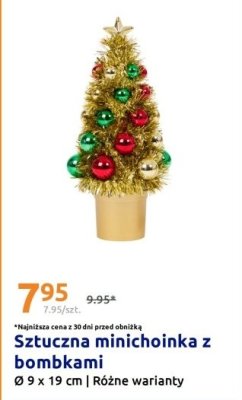 Sztuczna minichoinka z bombkami Ø 9 x 19 cm promocja w Action