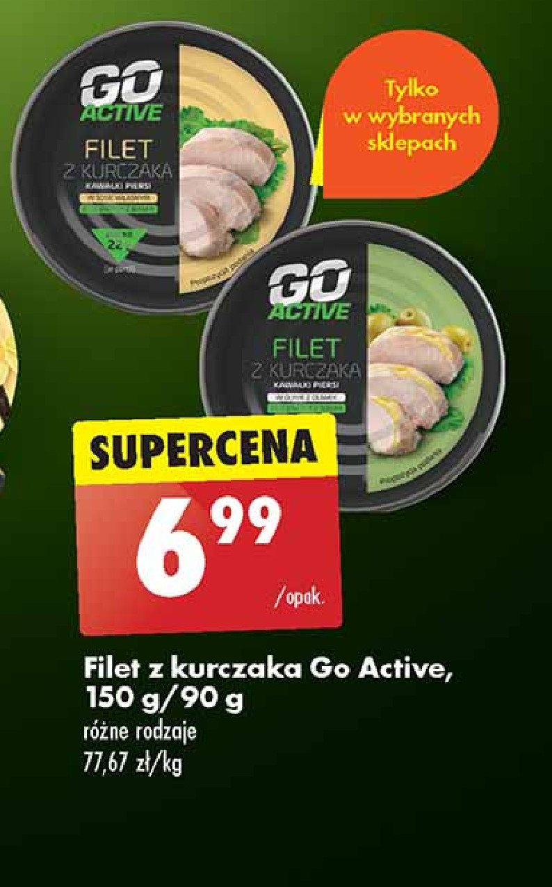 Filet z kurczaka w sosie musztardowym Go active promocja w Biedronka