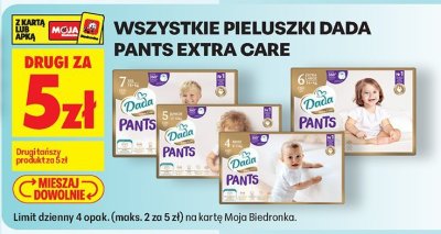 Wszystkie pieluchy Dada Pants Extra Care promocja w Biedronka