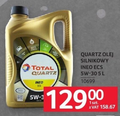 Olej silnikowy Total Quartz Ineo MC3 5W-30 5 L promocja w Selgros