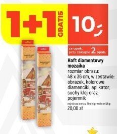 Haft diamentowy mozaika rozmiar obrazu 48 x 35 cm promocja w Dealz