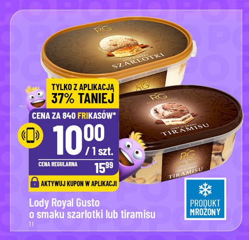 Lody o smaku tiramisu Royal gusto promocja