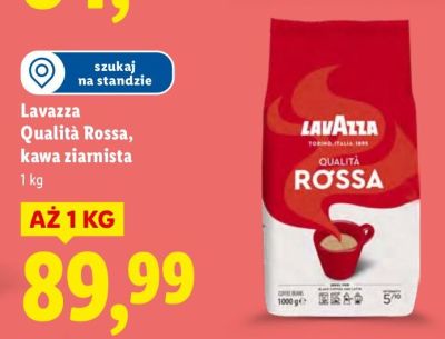 Kawa ziarnista Lavazza Qualità Rossa promocja w Lidl