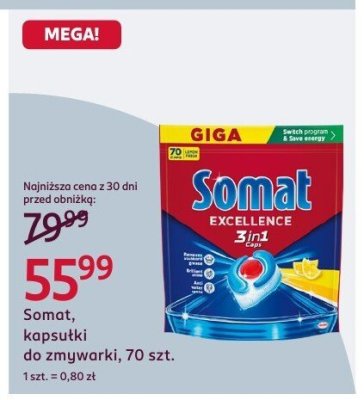 Kapsułki do zmywarki Excellence 70 szt. promocja w Rossmann