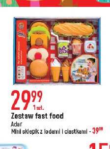 Zestaw fast food Adar promocja
