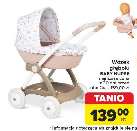 Wózek głęboki baby nurse Smoby promocja w Carrefour