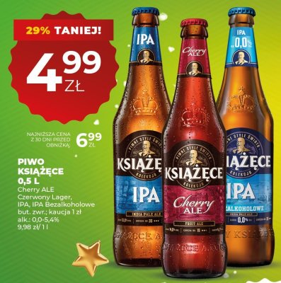 Piwo Książęce IPA Bezalkoholowe 0,5 L promocja w Duży Ben