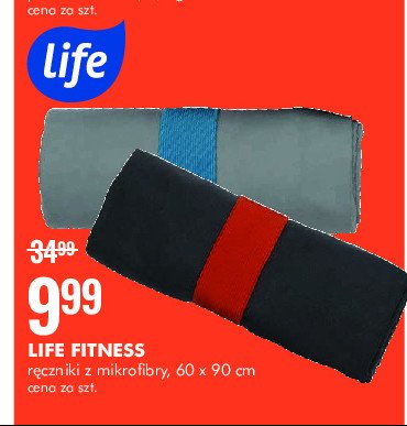 Ręcznik fitness 60 x 90 cm Life (super-pharm) promocja