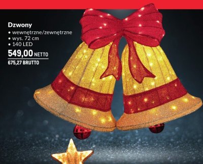 Dekoracja świąteczna Dzwony wewnętrzne/zewnętrzne promocja w Makro