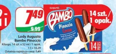 Lody w polewie kakaowej Augusto bambo promocja