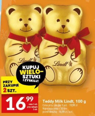 Teddy Milk Lindt, 100 g promocja w Twój Market