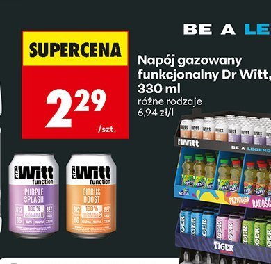 Napój gazowany funkcjonalny 330 ml różne rodzaje promocja w Biedronka