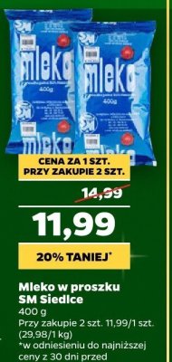 Mleko w proszku 400 g promocja w Netto